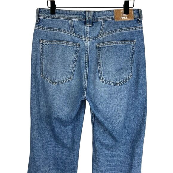 Free People Ava High Rise Bootcut Jeans Sz 27 Blue Retro Flare Boho Festival - Picture 7 of 14